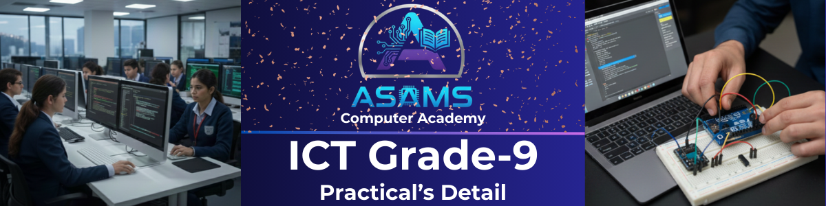 ICT-Grade-9 Practical's Detail