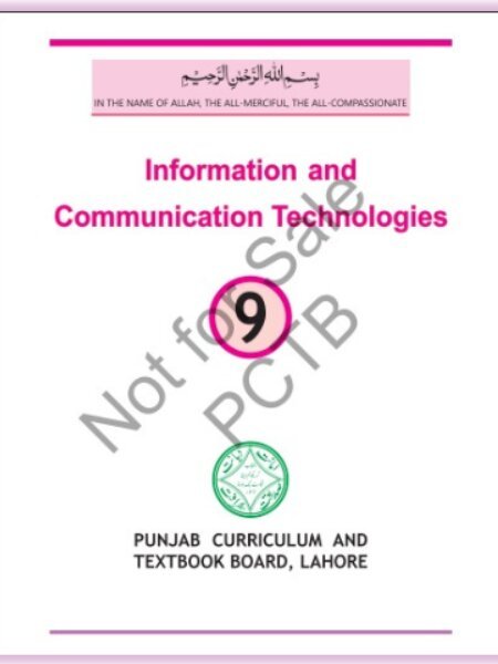Class 9 ICT Textbook Cover Page-PECTAA SNC PCTB Salybuss